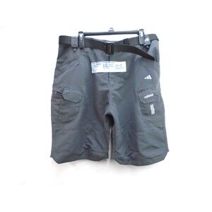 Adidas Y-3 Mens Size XXL Ripstop Cargo Relaxed Fit Shorts Gray 3 Stripe Belted